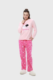 Pijama Mujer Polar Rosado