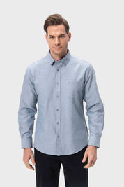 Camisa Hombre Oxford Gris