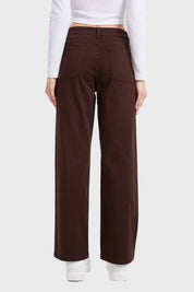 Jeans Mujer Recto Café