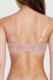 Sostén Mujer Strapless Encaje Palo Rosa
