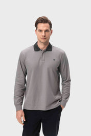 Polera Hombre Franja Gris
