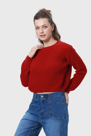 Sweater Mujer Chenille Rojo