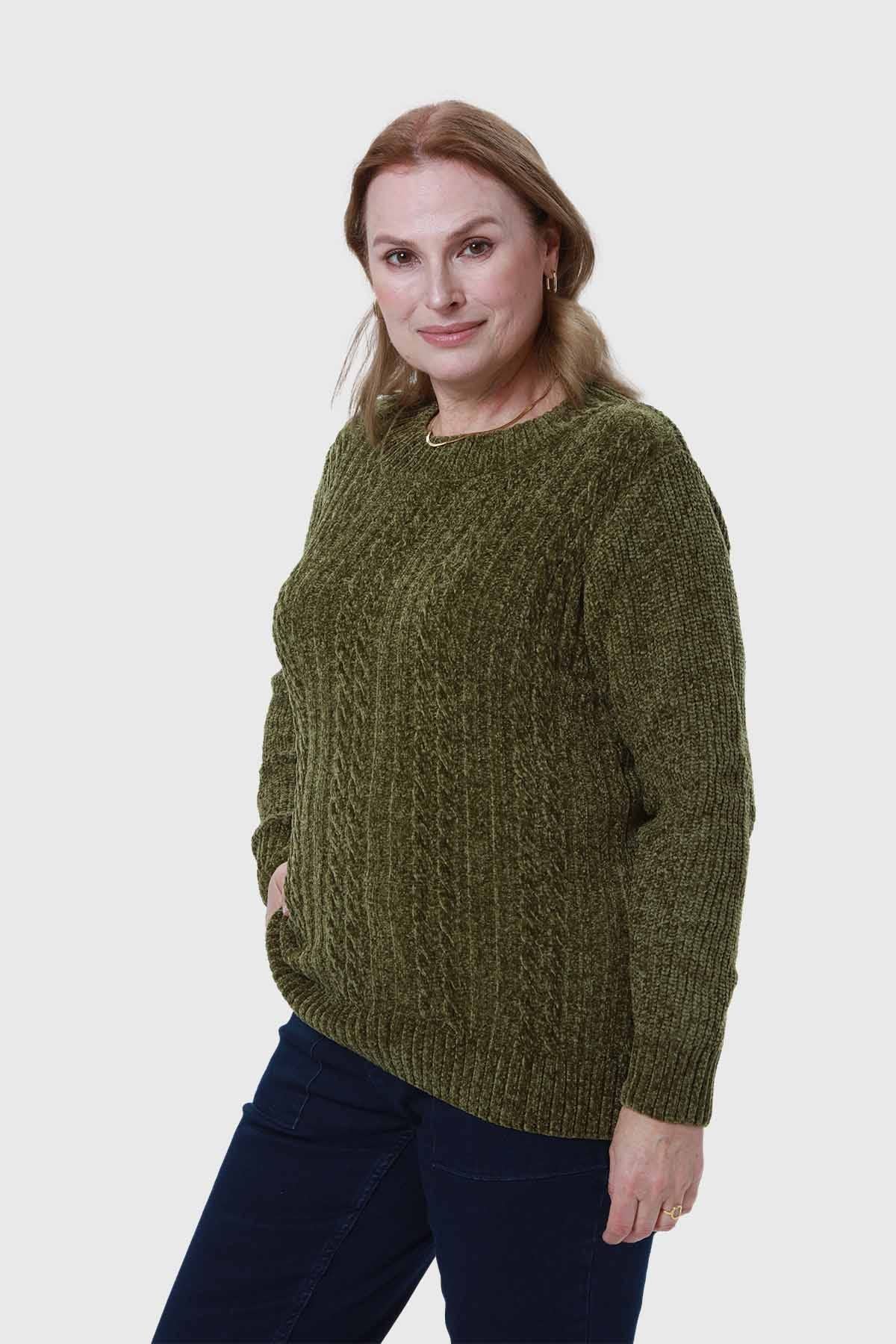 Sweater Mujer Tejido Verde