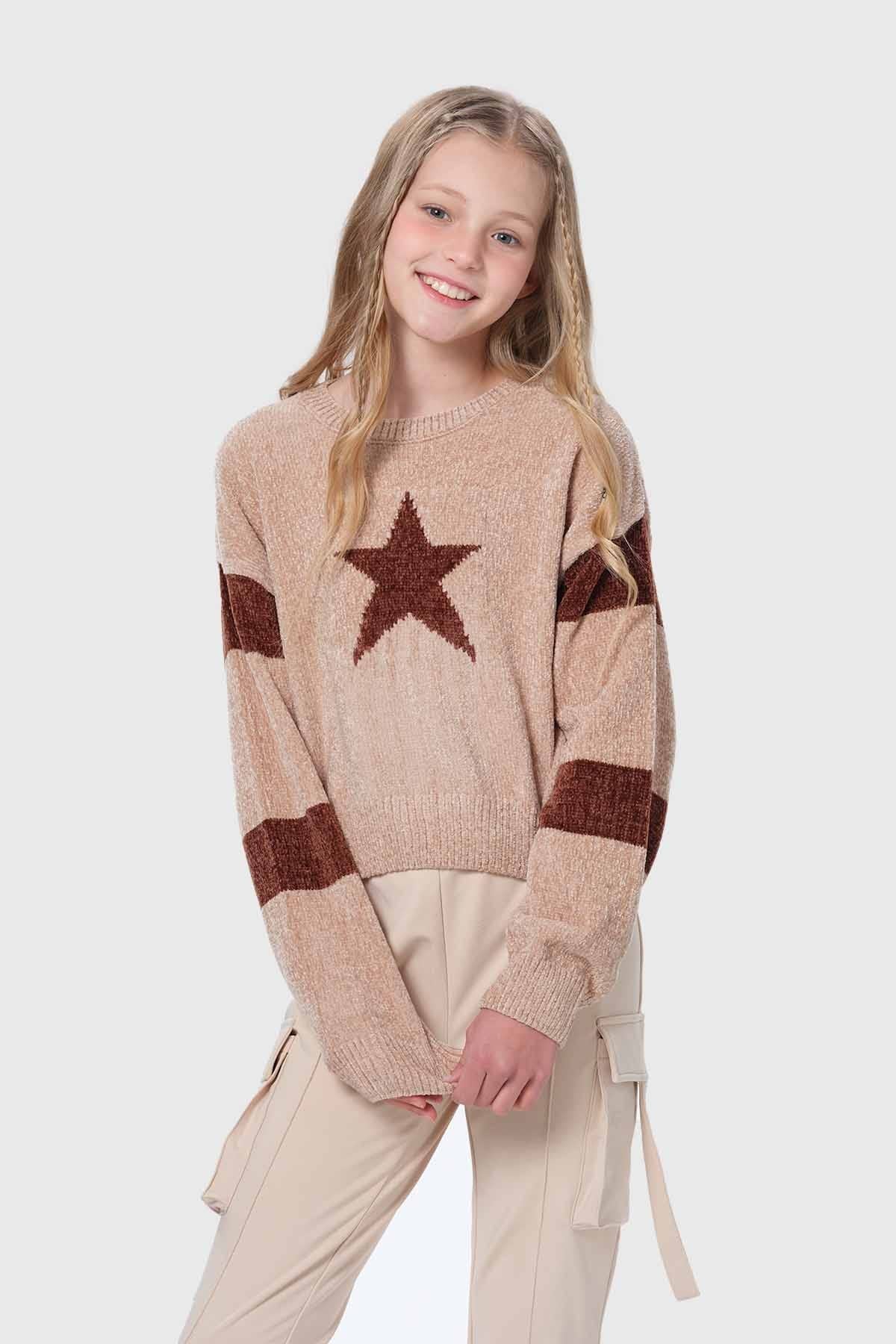 SWEATER NIÑA CERRADO BEIGE