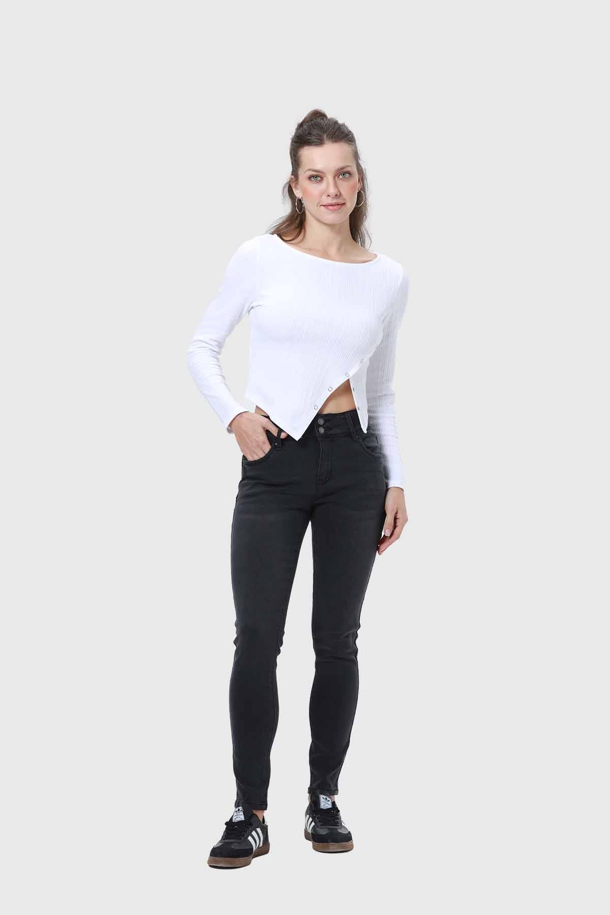 Jeans Mujer Kim Skinny Negro