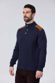 Sweater Hombre 3 Botones Azul