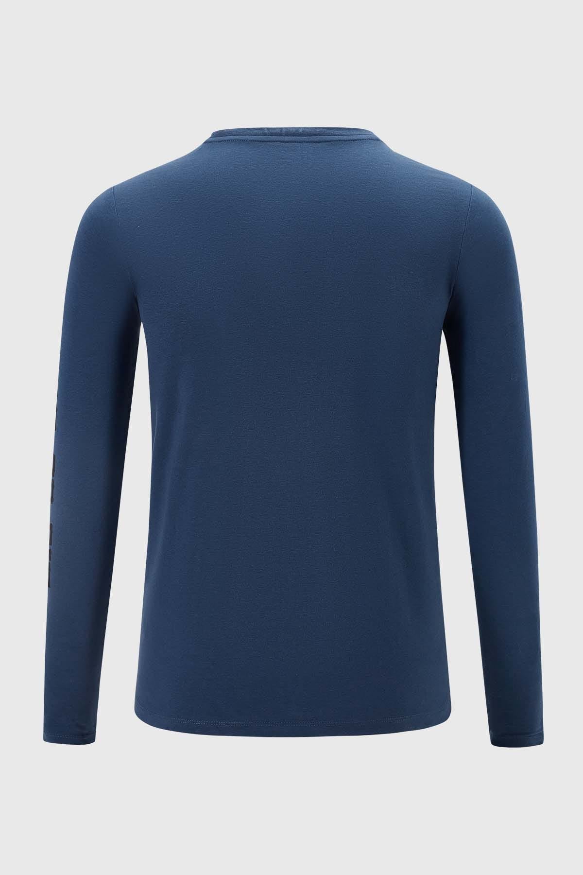 Polera Niño Estampado Petróleo