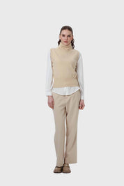 Sweater Mujer Drapead Beige