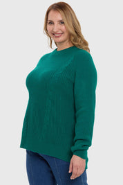 Sweater Mujer Calado Verde