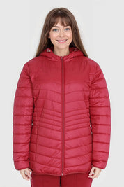 Parka Mujer Con Chiporro Guinda