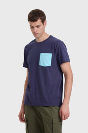 Polera Hombre Con Bolsillo Índigo