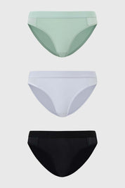 Calzón Mujer Tripack Bikini Algodón Menta