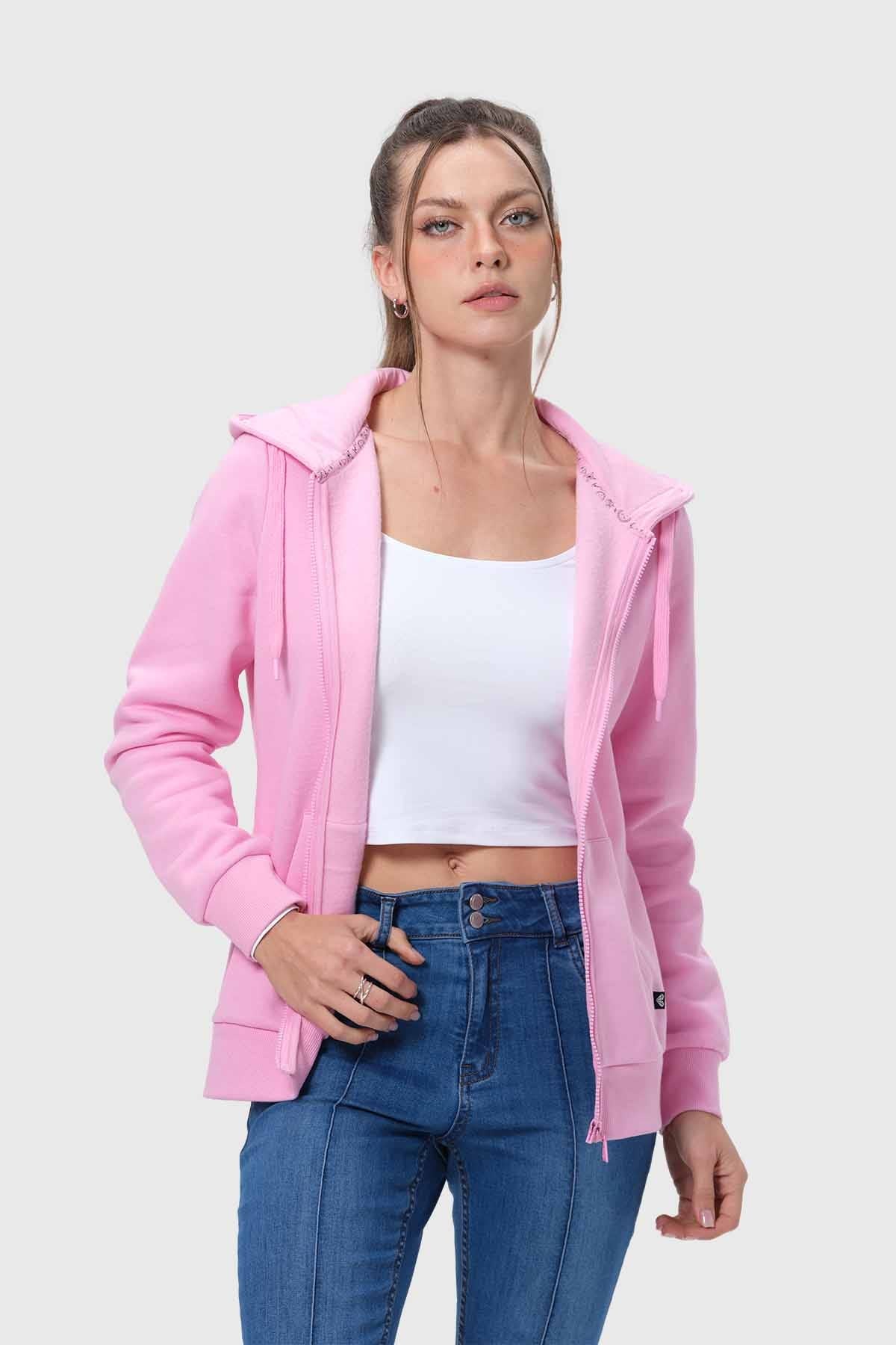 Polerón Mujer Hoodie Rosado