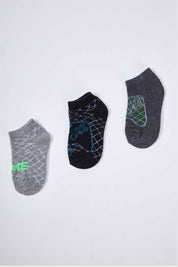 Calceta Deportiva Tripack Gris