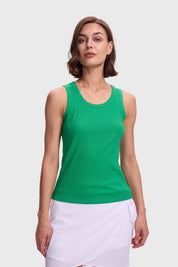 Polera Mujer Rib Rayas Y Verde