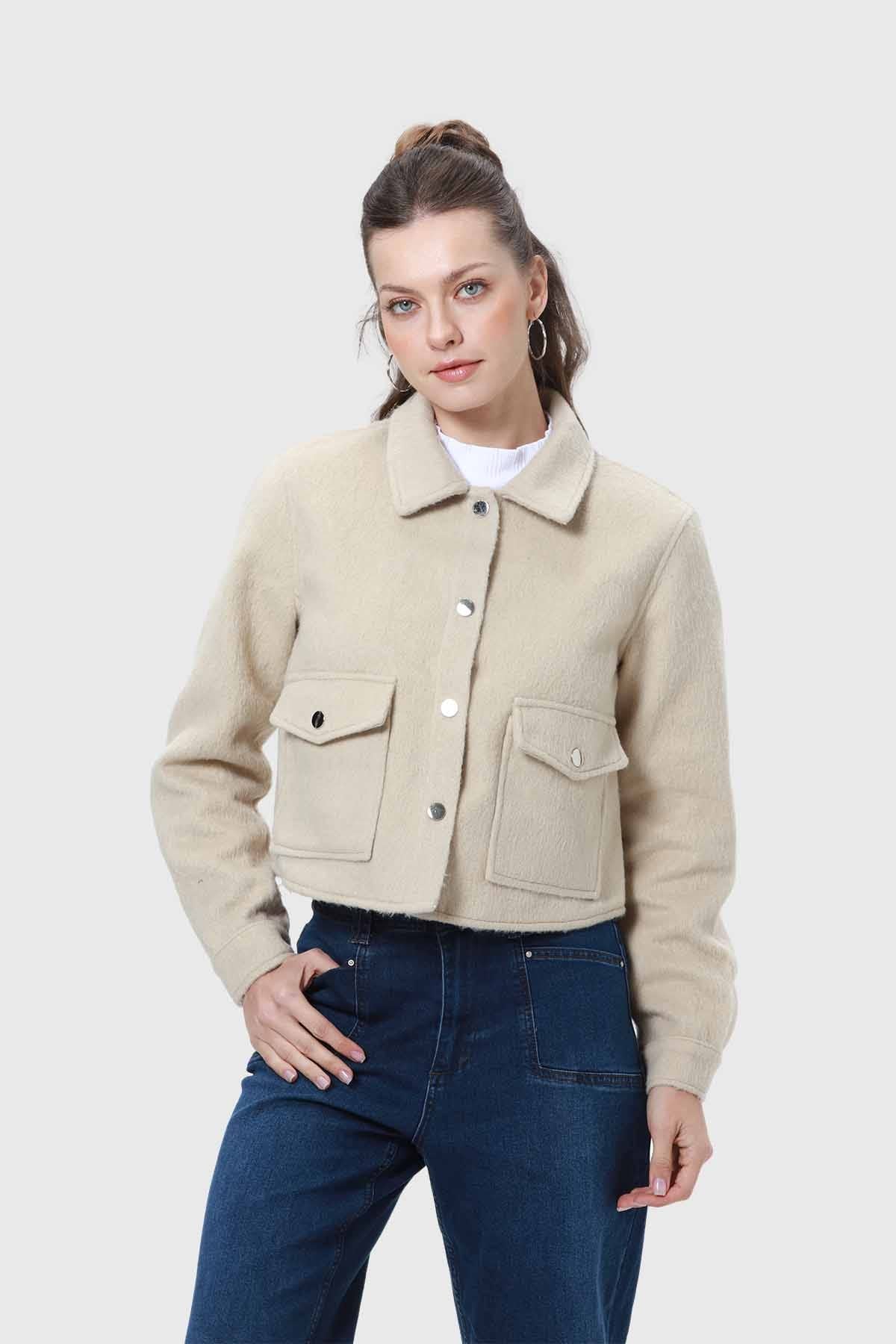 Chaqueta Mujer Sobrecamisa Nude