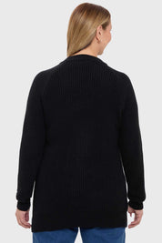 Sweater Mujer Calado Casual Negro