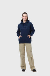 Polerón Mujer Canguro Print Azul