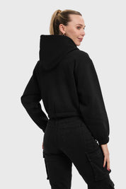 Polerón Mujer Crop Negro