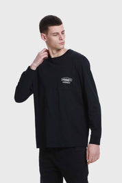 Polera Hombre Con Bolsillo Negro
