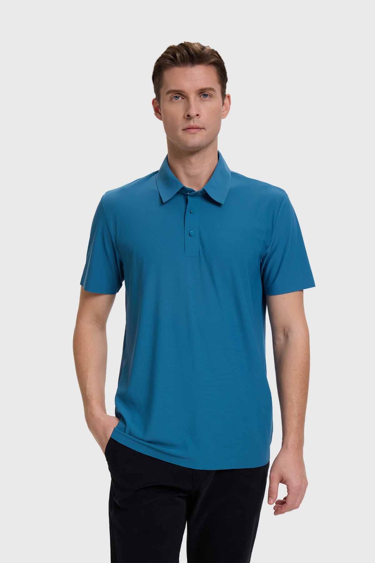 Polera Hombre Deportiva Azul