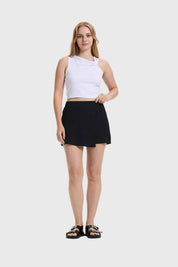 Polera Mujer Asimétrica Nudo Blanco