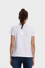Polera Mujer Básica Print Blanco