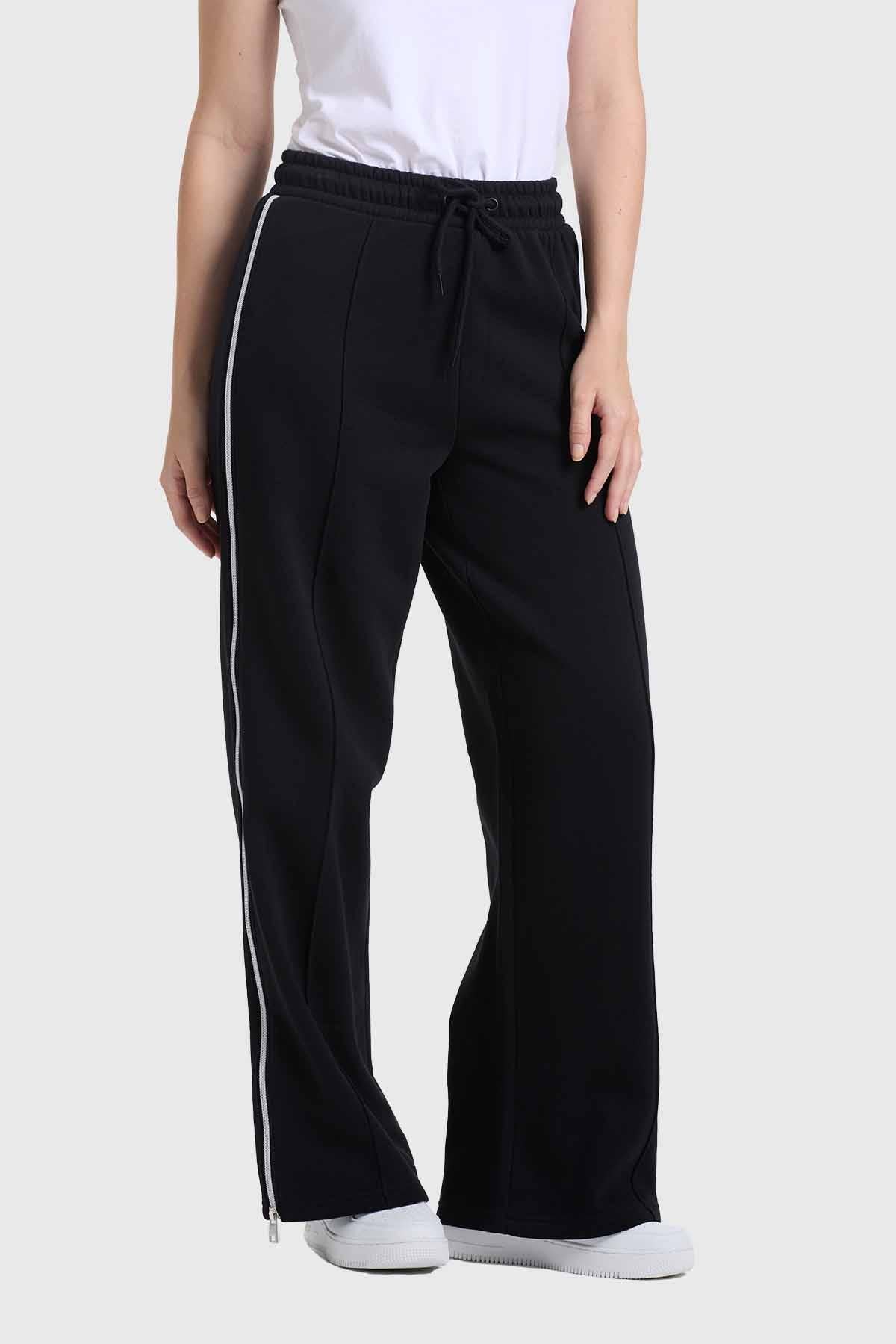 Pantalón Buzo Mujer Cierre Negro