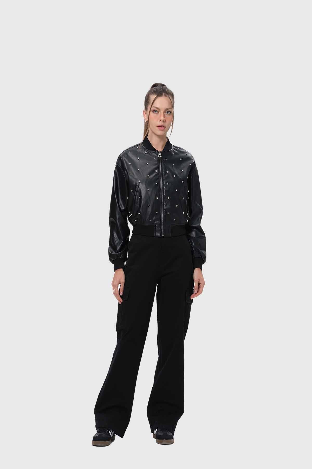 Chaqueta Mujer Bomber Negro