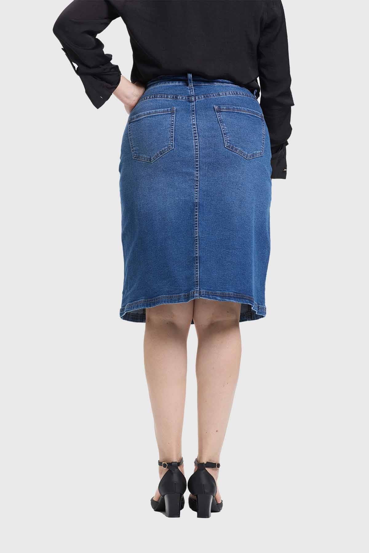 Falda Mujer Denim Azul