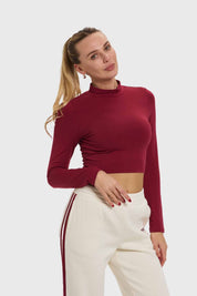 Polera Mujer Print Burdeo