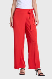 Pantalón Mujer Palazzo Aplicación Cruce Rojo
