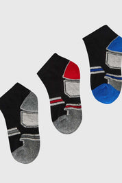 Calceta Deportiva Niño Tripack Negro