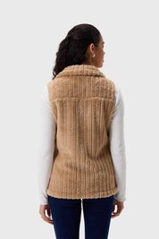 Polar Mujer Peludo Con Textura Beige