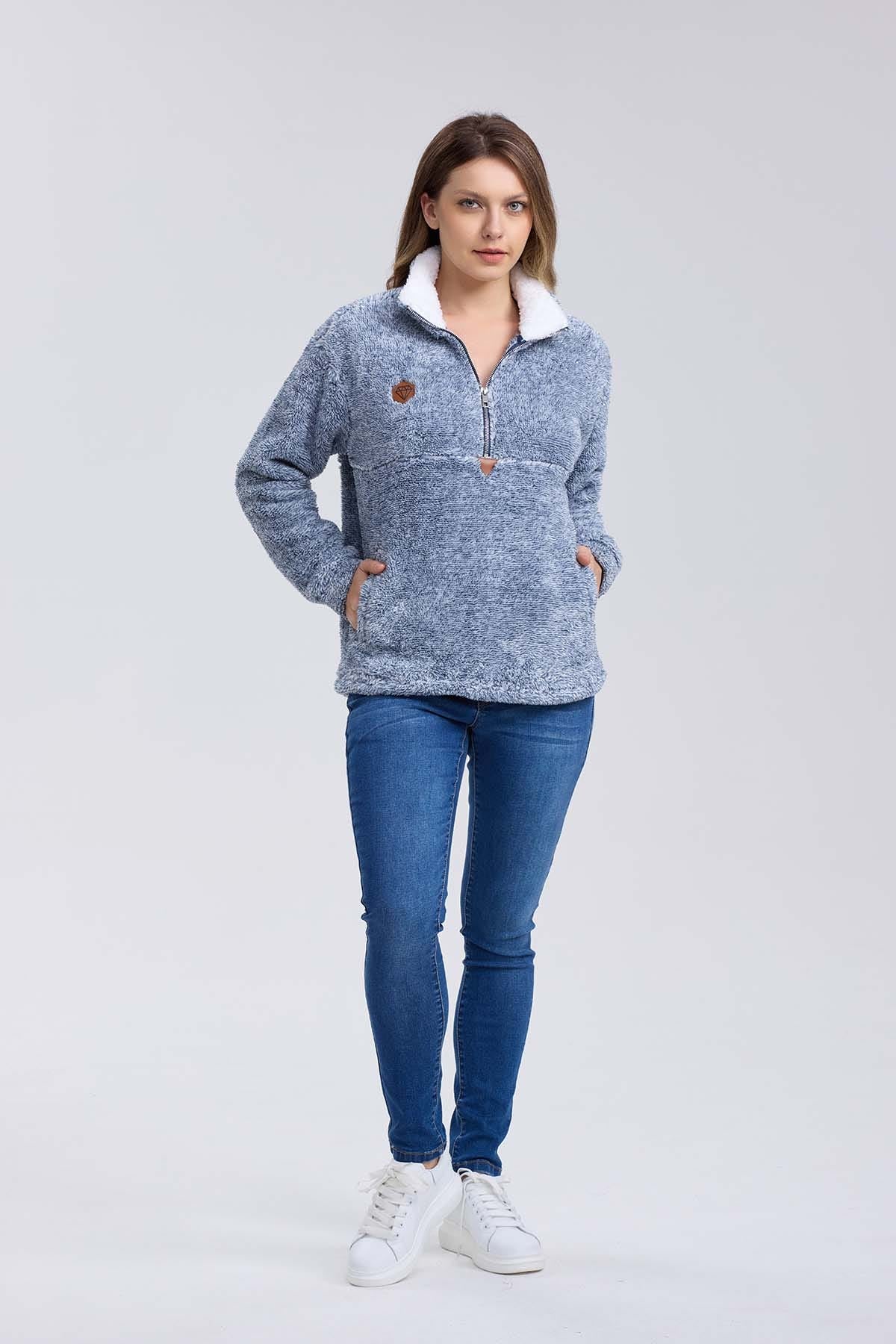 Polar Mujer Medio Celeste Melange