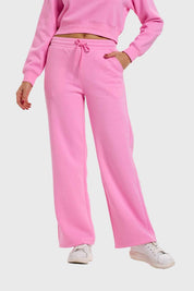 Pantalón Mujer Strass Wide Leg Rosado