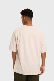 Polera Hombre College Graffiti Beige