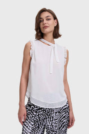 Blusa Mujer Aplicación Vuelo Crudo