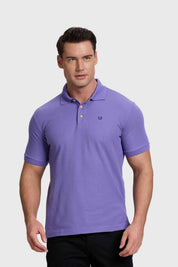 Polera Hombre Piqué Básica Púrpura