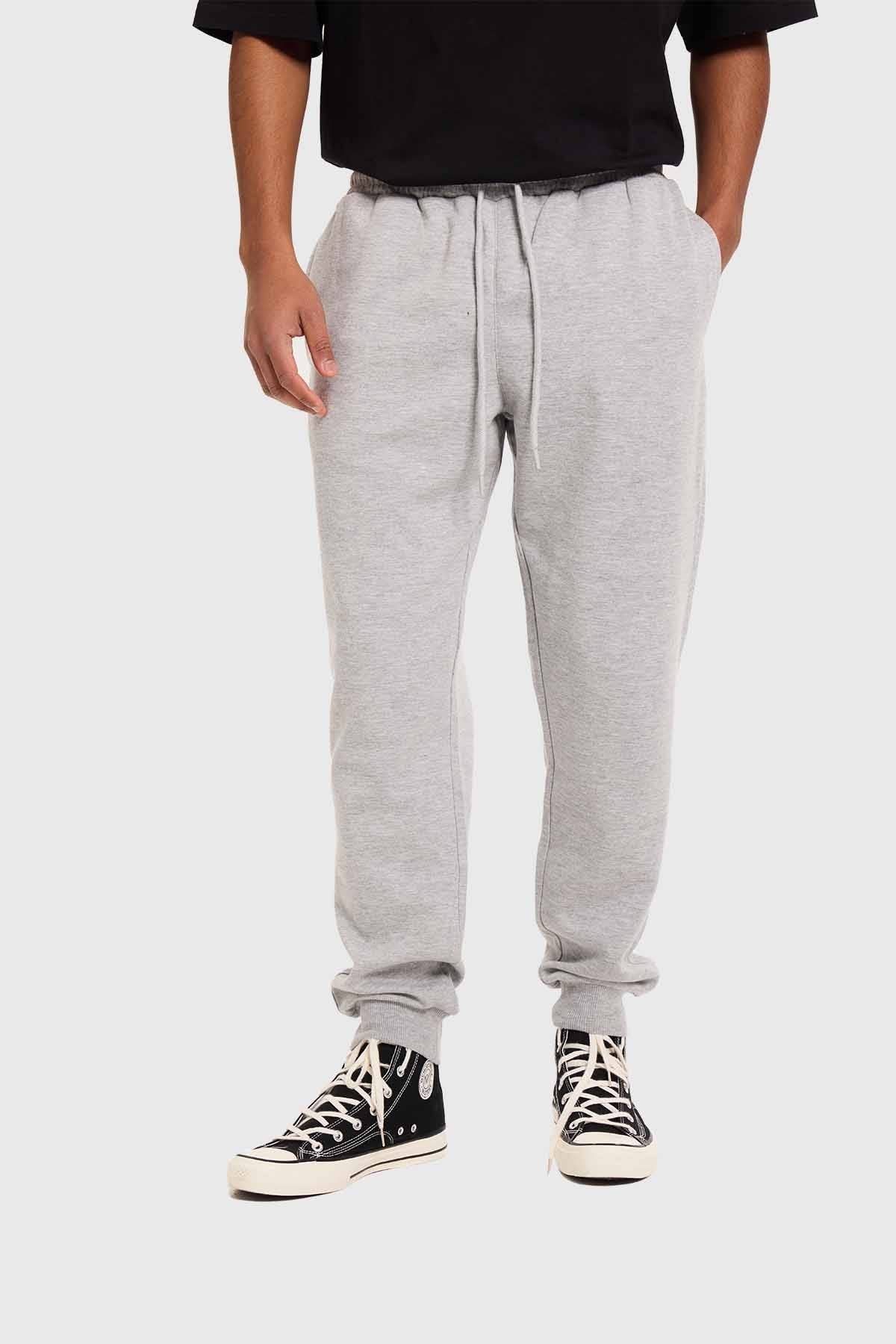 Pantalón Buzo Hombre Jogger Básico Gris