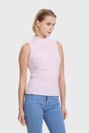 Polera Mujer Rib Rosado