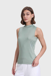 Polera Mujer Elasticada Verde