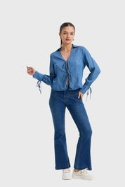 Blusa Mujer Clásica Azul
