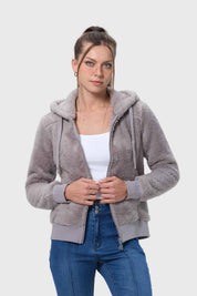 Polar Mujer Peludo Gris