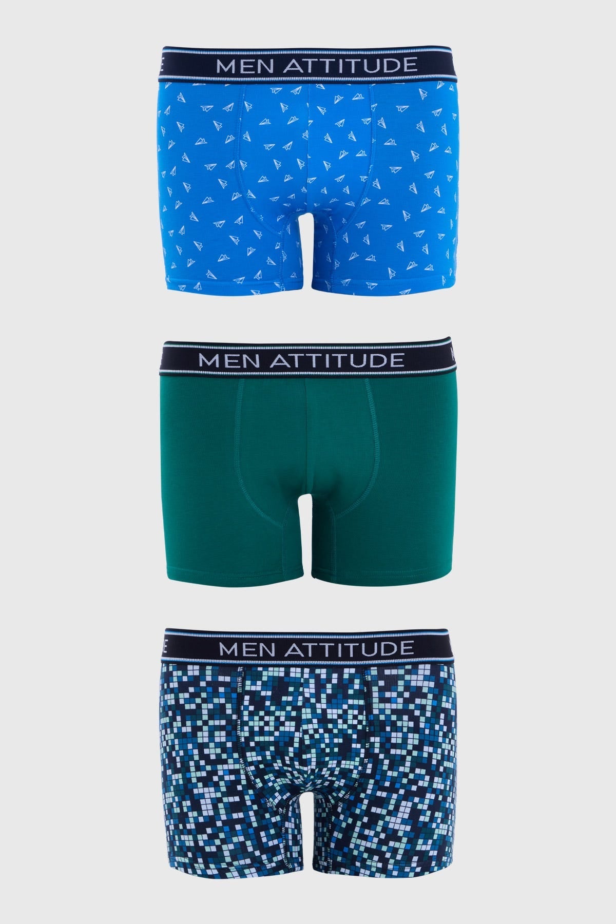 Boxer Hombre Tripack Azul