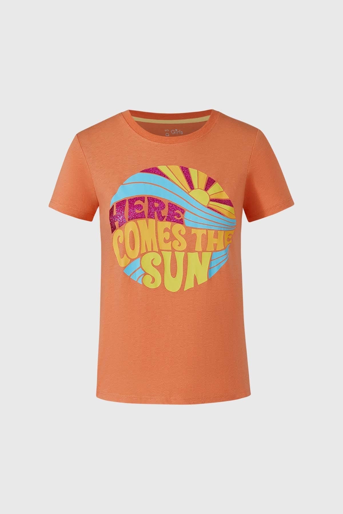 POLERA NIÑA PRINT NARANJO I