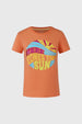Polera Niña Print Naranjo I