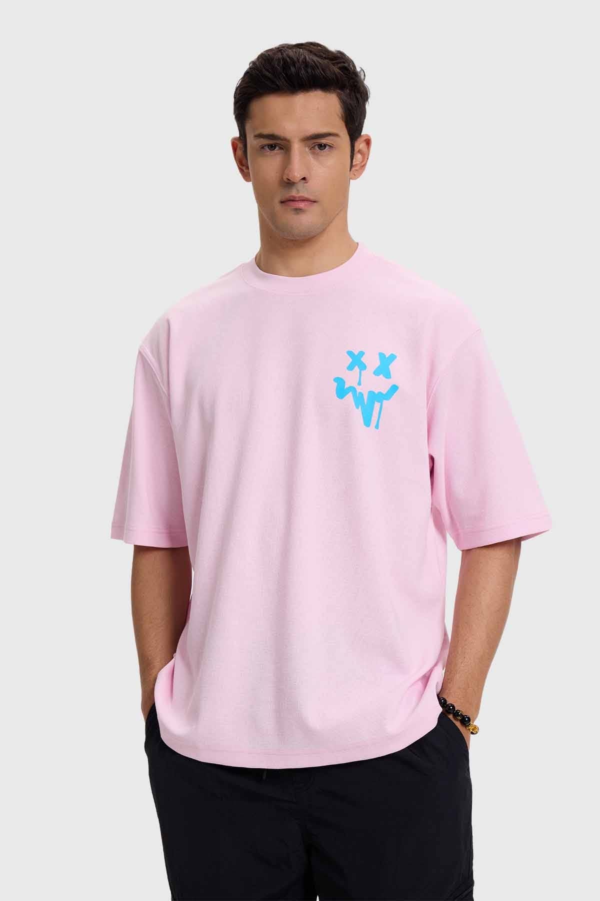 Polera Hombre Print Graffiti Rosado