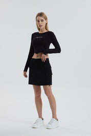 Falda Mujer Cargo Negro
