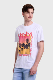 Polera Hombre Print Blanco